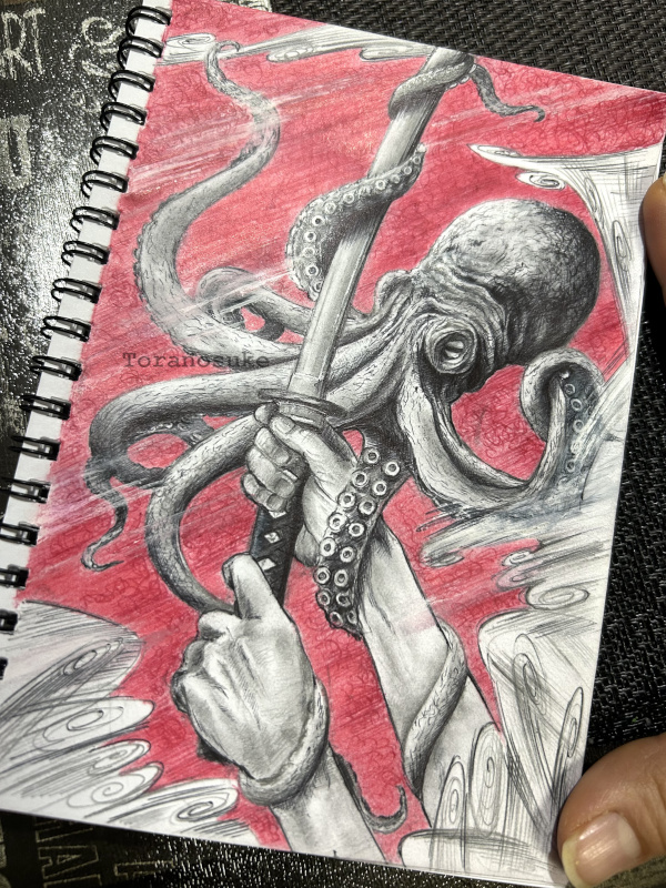 illustration of an octopus - finish